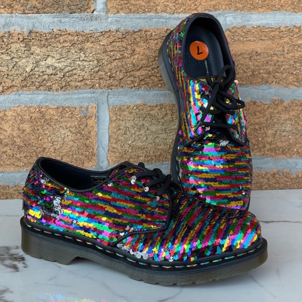 Dr. Martens 1461 Pascal Sequin (rainbow) Sz 7